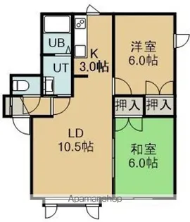 ハイツ・ノースシティー【2階】の間取り